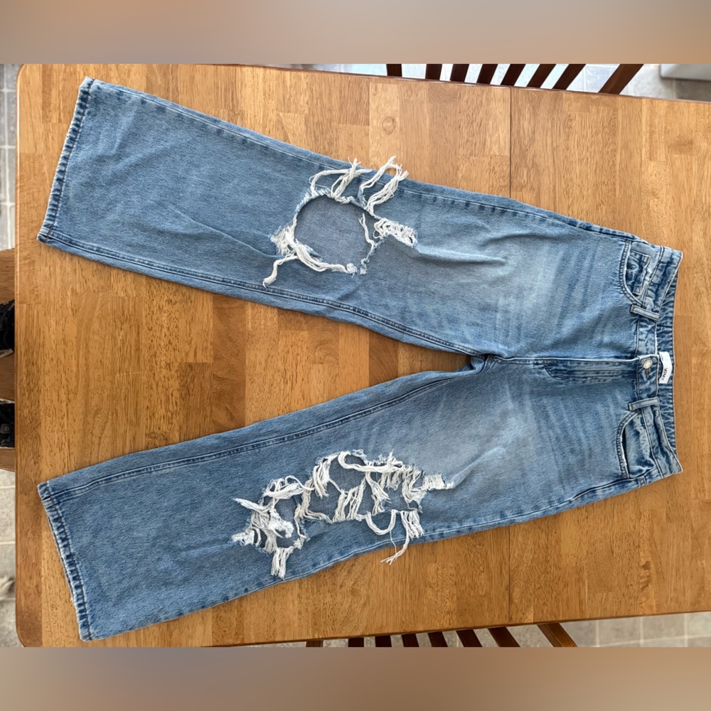 Herbert - Casual Distressed Boyfriend Jeans in Light Blue